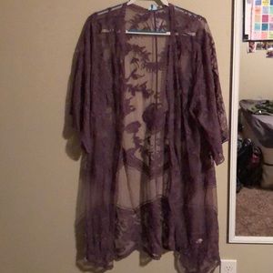 Purple Lace Duster NWT